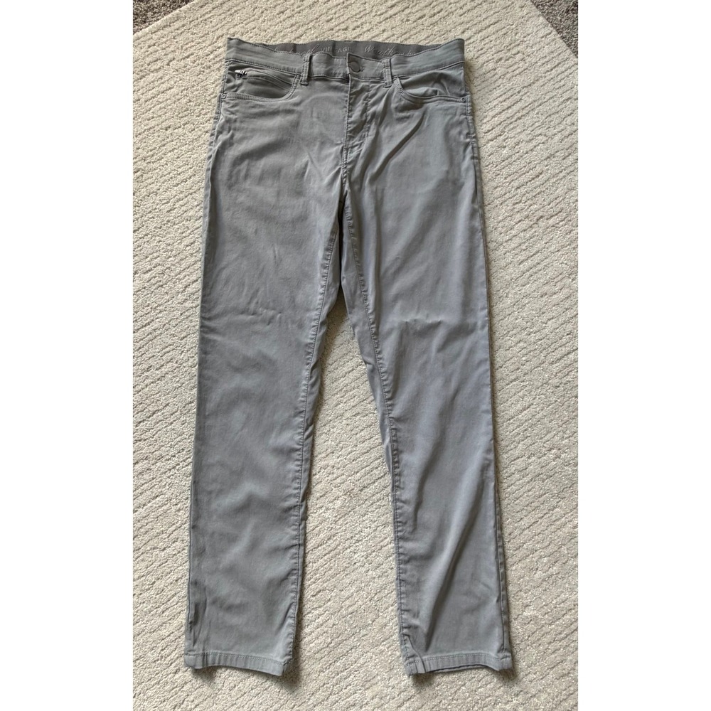 Weatherproof Vintage Mens Grey Stretch Pants 34x30 Slim Straight 5-Pocket Chino